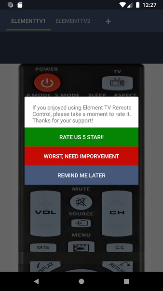 Element TV Remote - عکس برنامه موبایلی اندروید
