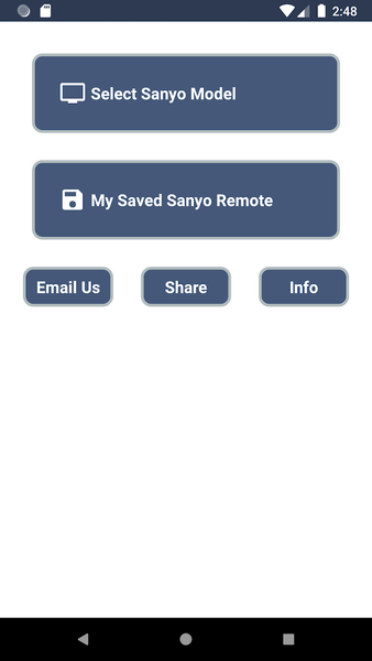 Remote Control For Sanyo TV - Image screenshot of android app