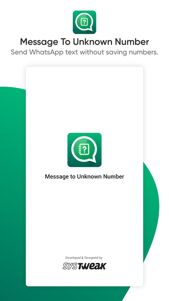 Message To Unknown Number - Image screenshot of android app