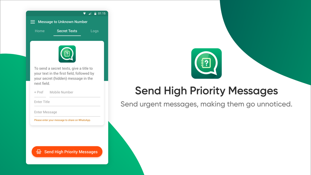 Message To Unknown Number - عکس برنامه موبایلی اندروید