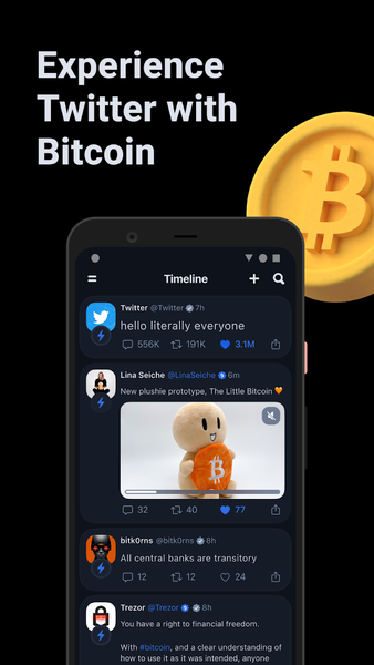 Tweetoshi - Twitter & Bitcoin - Image screenshot of android app