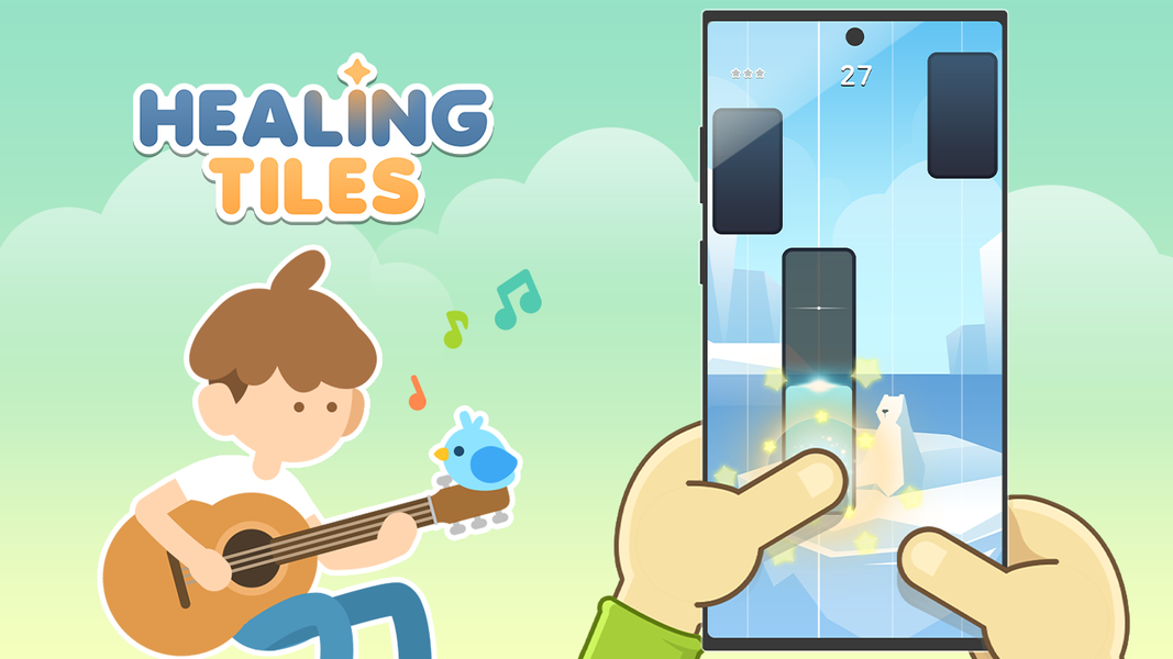 Healing Tiles : Guitar & Piano - عکس بازی موبایلی اندروید