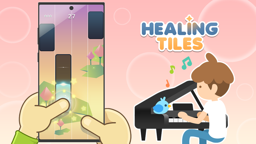 Healing Tiles : Guitar & Piano - Gameplay image of android game