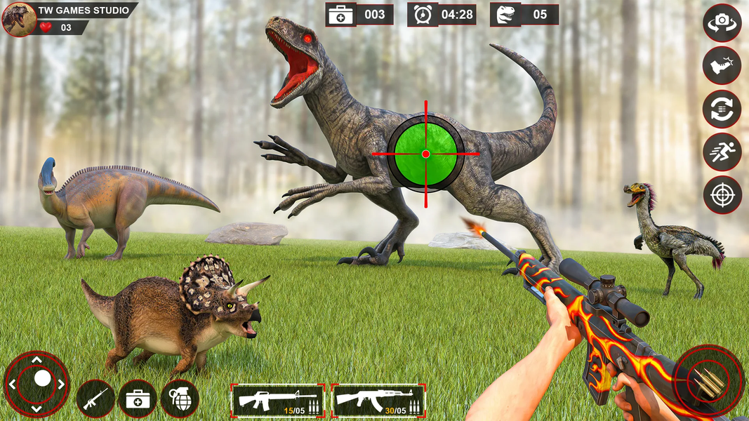 Dino Hunter Animal Hunting ۳D - عکس برنامه موبایلی اندروید