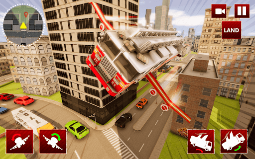 Flying Fire Truck Simulator - Image screenshot of android app