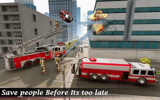 Flying Fire Truck Simulator - Image screenshot of android app
