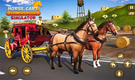 Horse Cart Transport Taxi Game - Gameplay image of android game