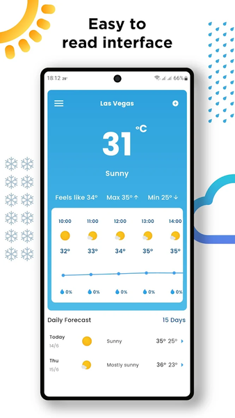 Weather Forecast, Live Weather - عکس برنامه موبایلی اندروید