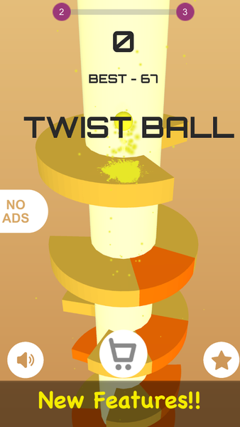 Twist Ball:Color bounce Game - Gameplay image of android game