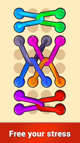 Tangle Rope 3D: Sorting Puzzle - Gameplay image of android game