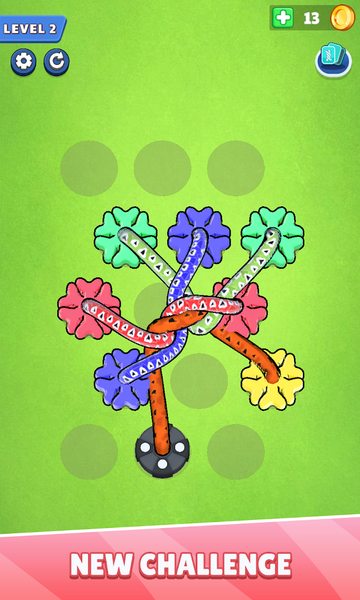 Tangle master: Untangle rope - Gameplay image of android game