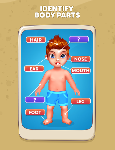 Body Parts Games Kids Learning - Gameplay image of android game