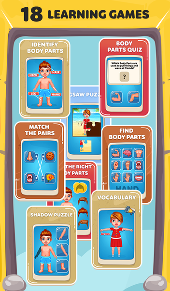 Body Parts Games Kids Learning - Gameplay image of android game