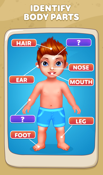 Body Parts Games Kids Learning - Gameplay image of android game