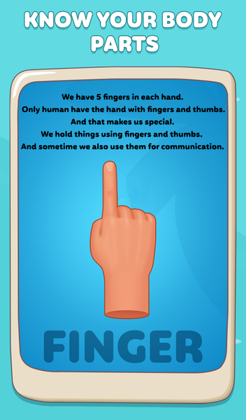 Body Parts Games Kids Learning - Gameplay image of android game