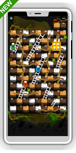 Snakes and Ladders Winter game - Gameplay image of android game