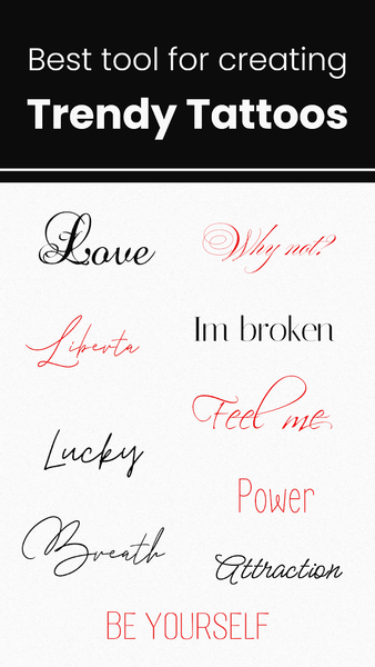 lettering Tattoo - Font Design - Image screenshot of android app