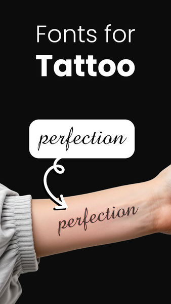 lettering Tattoo - Font Design - Image screenshot of android app