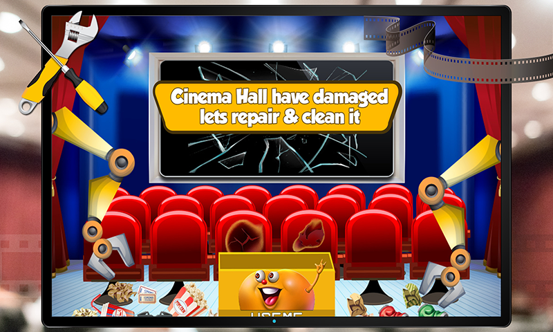 Crazy cinema repair – fix and - Gameplay image of android game