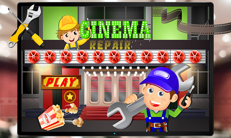 Crazy cinema repair – fix and - Gameplay image of android game