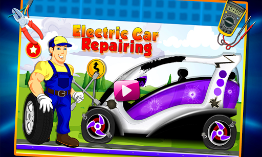 Electric Car Repairing - Auto Mechanic Workshop - Gameplay image of android game