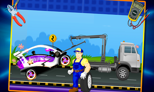 Electric Car Repairing - Auto Mechanic Workshop - Gameplay image of android game