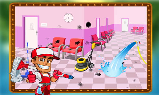 Hospital repair and cleanup - Gameplay image of android game