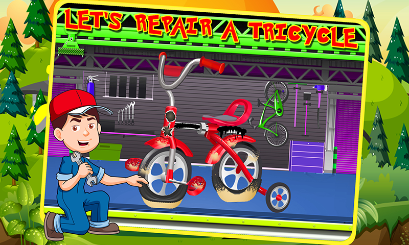 Tricycle Repairing - Fixing an - Gameplay image of android game