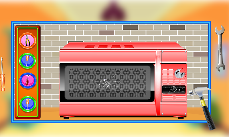 Microwave oven repairing - Gameplay image of android game