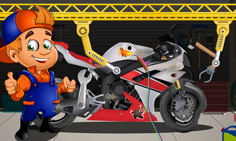 Racing Bike Repair - Bike Wash - Gameplay image of android game