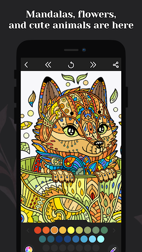 Coloring pages: Mandala for me - Gameplay image of android game
