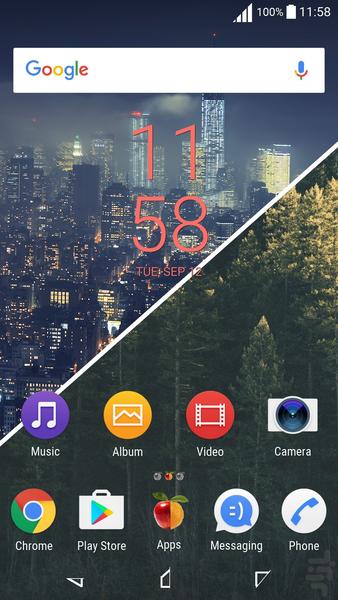 Xperia Half Theme - Image screenshot of android app