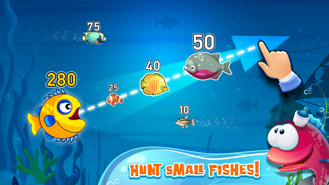 Fish Eat Getting Big - Gameplay image of android game