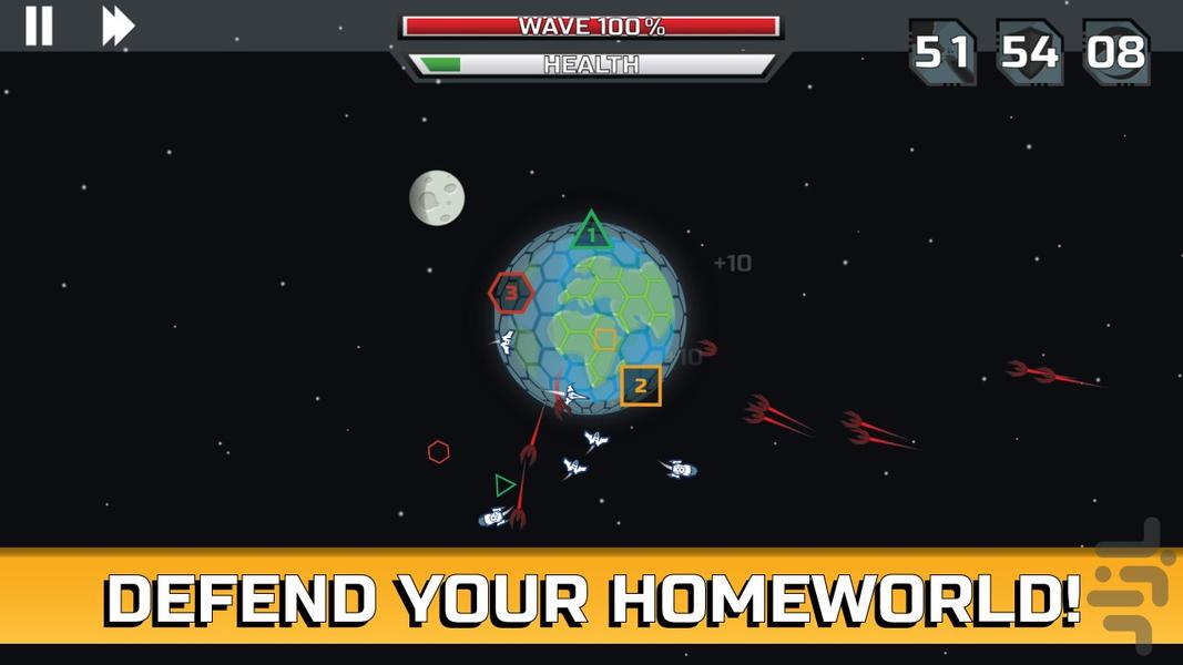 نیروهای دفاعی زمین - Gameplay image of android game
