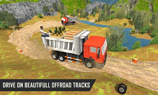 Offroad Fruit Transport Truck City Drive Simulator - Gameplay image of android game