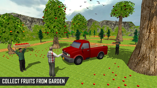 Offroad Fruit Transport Truck City Drive Simulator - Gameplay image of android game
