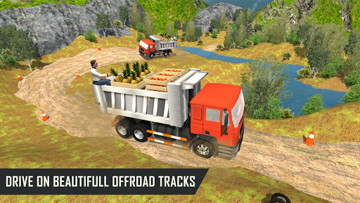 Offroad Fruit Transport Truck City Drive Simulator - Gameplay image of android game