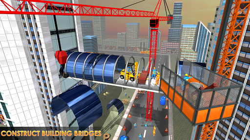 Buildings Connecting Bridge Construction - Gameplay image of android game