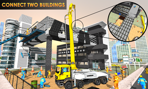 Buildings Connecting Bridge Construction - عکس بازی موبایلی اندروید