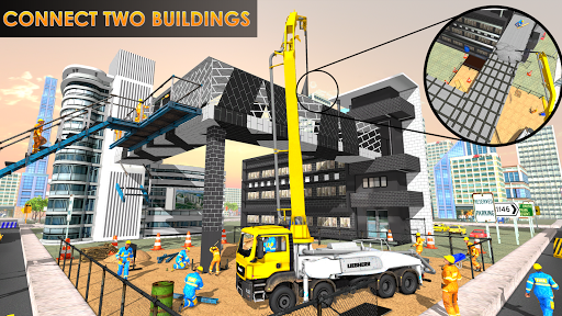 Buildings Connecting Bridge Construction - Gameplay image of android game