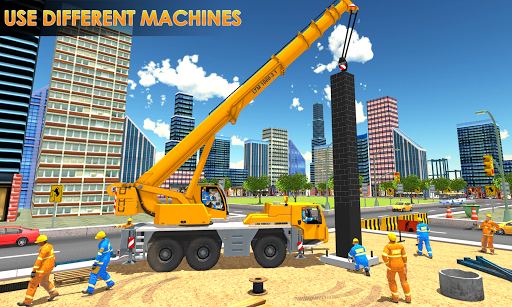 Buildings Connecting Bridge Construction - Gameplay image of android game