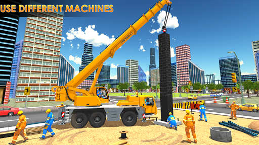 Buildings Connecting Bridge Construction - Gameplay image of android game