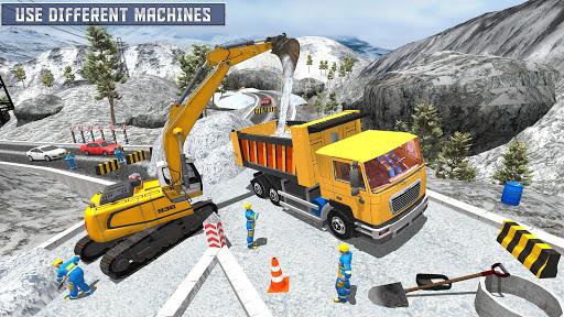 Snow Heavy Excavator Simulator 2019 - Gameplay image of android game