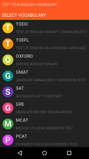 Test Your English Vocabulary - عکس برنامه موبایلی اندروید