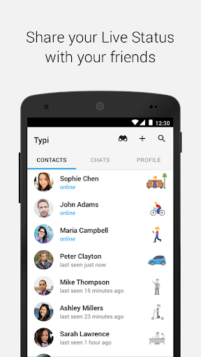 Typi - Texts and Live Statuses - Image screenshot of android app