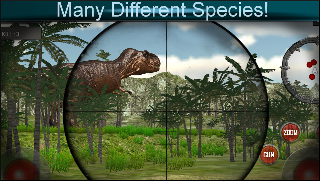 Wild Dinosaur Hunter Game: Din - Gameplay image of android game