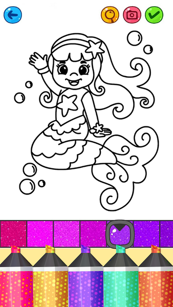 Mermaid Games: Coloring Pages - عکس بازی موبایلی اندروید