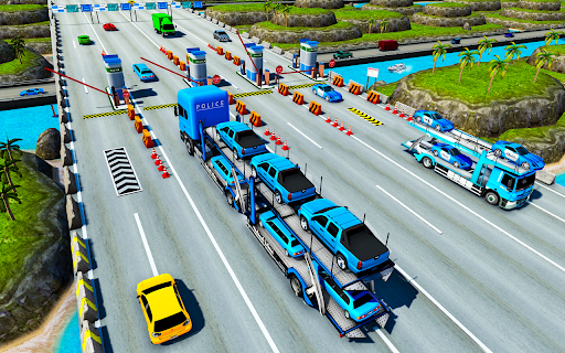 US Police Car Transport Games - Gameplay image of android game