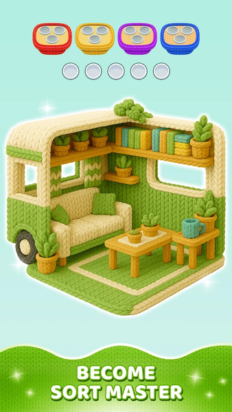 Yarn Sort ۳D: Jam Puzzle - عکس بازی موبایلی اندروید