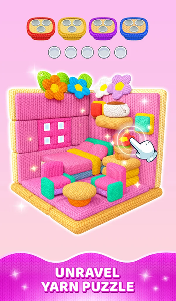 Yarn Sort 3D: Jam Puzzle - Gameplay image of android game